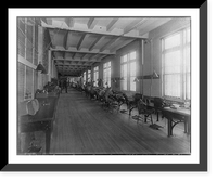 Historic Framed Print, [U.S. Naval prison at Portsmouth, N.H., 1915-16: Clothing factory and printing office - interior],  17-7/8" x 21-7/8"