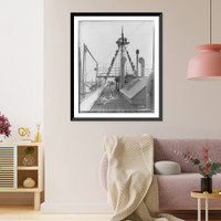 Historic Framed Print, [U.S. Naval prison at Portsmouth, N.H., 1915-16: Topeka detentioners at masthead drill],  17-7/8" x 21-7/8"