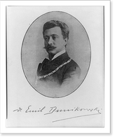 Historic Framed Print, [Emil Dunikowski, head and shoulders portrait, facing left],  17-7/8" x 21-7/8"