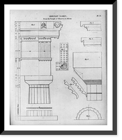 Historic Framed Print, Grecian doric, from the Temple of Minerva at Athens,  17-7/8" x 21-7/8"