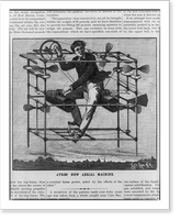 Historic Framed Print, Ayres' new aerial machine,  17-7/8" x 21-7/8"