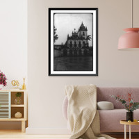 Historic Framed Print, Spanish Colonial church, Joao Passoa, Brazil,  17-7/8" x 21-7/8"