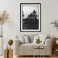 Historic Framed Print, Spanish Colonial church, Joao Passoa, Brazil,  17-7/8" x 21-7/8"
