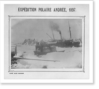 Exp&eacute;dition polaire Andr&eacute;e, 1897.clich&eacute; Alexis Machuron. - 2 Classic, Antique Print