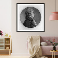 Historic Framed Print, [Walter Jones, head-and-shoulders portrait, right profile],  17-7/8" x 21-7/8"