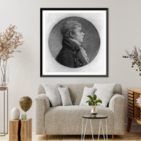 Historic Framed Print, [Walter Jones, head-and-shoulders portrait, right profile],  17-7/8" x 21-7/8"