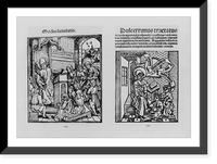 Historic Framed Print, [Two illustrations of children reading with teacher],  17-7/8" x 21-7/8"