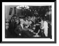 Scenes of open gambling in Reno, Nevada casinos: looking down crowded bar, Historic Reproduction