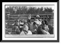 Indians gambling outdoors, seated on ground and playing cards, Ely, Nevada: Rather gamble than work, Antique Print