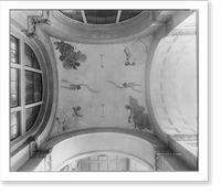 Allegorical mural paintings on dome of Manufacturer's Building, Chicago World's Fair, 1893: 4 unidentified figures (by Reid), Vintage Wall Art