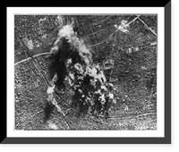 View form B-17 Flying Fortress U.S. Army 8th AF Bomber command when they attacked the vital CAM ball-bearing plant and the nearby Hispano Suiza aircraft engine repair depot in Paris Vintage Wall