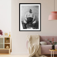 Historic Framed Print, Big Joe - the largest man in the world,  17-7/8" x 21-7/8"