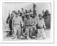 Historic Framed Print, [General Douglas MacArthur and aides wading ashore on Leyte, Philippine Islands],  17-7/8" x 21-7/8"