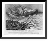 Historic Framed Print, The wreck of the Atlantic - 3,  17-7/8" x 21-7/8"
