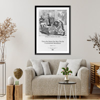 Historic Framed Print, [Posters in support of the 18th Amendment (Prohibition)]: Putting the mortgage on the cradle,  17-7/8" x 21-7/8"