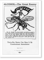 Historic Framed Print, [Posters in support of the 18th Amendment (Prohibition)]: Alcohol. the great enemy,  17-7/8" x 21-7/8"