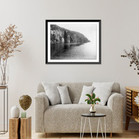 Historic Framed Print, Lake Champlain [in the Adirondack Mtns., N.Y.]: The Palisades,  17-7/8" x 21-7/8"