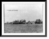 Historic Framed Print, Harvest scene near Kinsley, Kansas,  17-7/8" x 21-7/8"