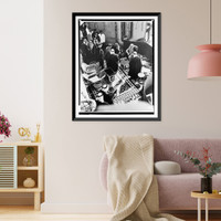 Historic Framed Print, [President Roosevelt conferring with the King of Arabia aboard U.S. warship, Cairo, Egypt],  17-7/8" x 21-7/8"