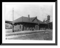 Seaboard railroad Passenger Station, Darlington, S.C, Vintage Print