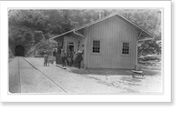 Historic Framed Print, [Mt. Mitchell station - railroad station for Little Switzerland, N.C.],  17-7/8" x 21-7/8"