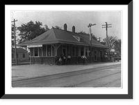Historic Framed Print, [Southern Passenger Depot, Batesburg, S.C.],  17-7/8" x 21-7/8"