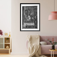 Historic Framed Print, [Composite of scene of Virgin Mary bathing],  17-7/8" x 21-7/8"