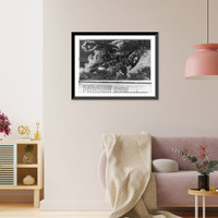 Historic Framed Print, The loss of the HINDOSTAN, East Indiaman,  17-7/8" x 21-7/8"