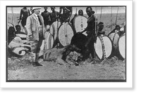 Pres. Theodore Roosevelt in Africa: Lion hunt on Athi Plains, Antique Wall Art