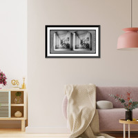 Historic Framed Print, Typical corridor in a modern Cuban home,  17-7/8" x 21-7/8"