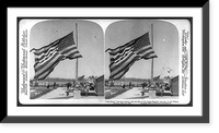 Old Glory" lowered in honor, that the star flag of the Cuban Republic may rise - on the Palace, Havana, May 20, 1902", Historic Reproduction