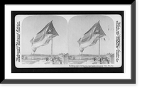 The birth of a nation - the star flag of the Cuban Republic raised over the Palace, noon, May 20, 1902 Havana Classic, Vintage Wall Art