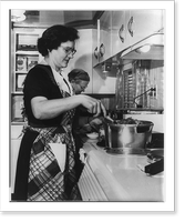 No cooking over campfires for today's pioneers, Vintage Print