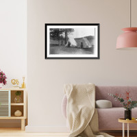 U.S. Army camp in central Arizona, 1884-1887, Antique Print