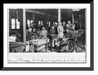 Historic Framed Print, Occupational therapy, U.S.A. General Hospital No. 28, Fort Sheridan, Ill.,  17-7/8" x 21-7/8"
