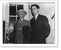 Architect Frank Lloyd Wright and Robert Richman, director of the Institute of Contemporary Art, at door of the White House, Vintage Poster
