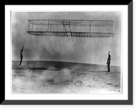 Wilbur Wright and Dan Tate flying 1902 glider as a kite, Sept. 19, 1902, Vintage Wall Art