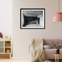 Historic Framed Print, Iglesia del Carmen, Villa Obreg&oacute;n, Mexico: Interior of the sacristy,  17-7/8" x 21-7/8"