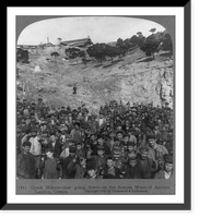 Greek miners - just going down - at the famous silver mines of ancient Laurion, Greece, Historic Print