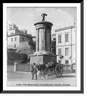 Historic Framed Print, The monument of Lyskrates, Athens, Greece,  17-7/8" x 21-7/8"