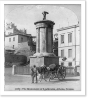 Historic Framed Print, The monument of Lyskrates, Athens, Greece,  17-7/8" x 21-7/8"