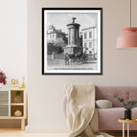 Historic Framed Print, The monument of Lyskrates, Athens, Greece,  17-7/8" x 21-7/8"