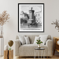 Historic Framed Print, The monument of Lyskrates, Athens, Greece,  17-7/8" x 21-7/8"