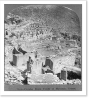 Circular royal tombs of Mycenae, Greece, Antique Wall Art