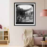 Historic Framed Print, Aeolos Street and the Stoa of Hadrian, Athens, Greece,  17-7/8" x 21-7/8"
