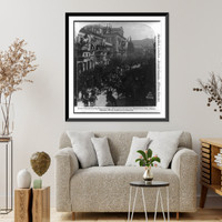 Crown Princess entering King's carriage, after accident to her own, Independence Day, Athens, Antique Wall Art