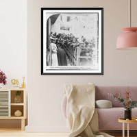 Historic Framed Print, Ladies of Athens feeding the Cretan refugees, Athens, Greece,  17-7/8" x 21-7/8"