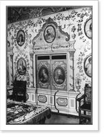 Historic Framed Print, Painted room, first story of cloister, Convento de La Merced, Quito, Edcuador,  17-7/8" x 21-7/8"