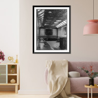 Historic Framed Print, Refectory of Convento de Sto. Domingo, Quito, Ecuador,  17-7/8" x 21-7/8"