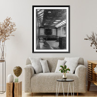 Historic Framed Print, Refectory of Convento de Sto. Domingo, Quito, Ecuador,  17-7/8" x 21-7/8"